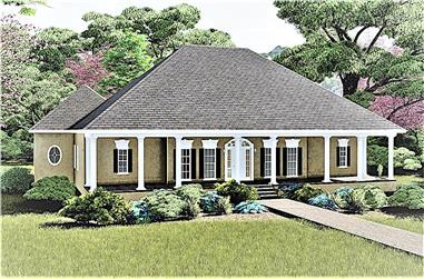 3-Bedroom, 2775 Sq Ft Southern House - Plan #123-1030 - Front Exterior