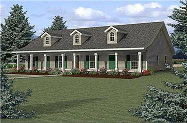 4-Bedroom, 2354 Sq Ft Country Home Plan - 123-1032 - Main Exterior