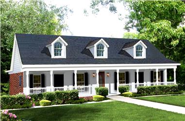 4-Bedroom, 2156 Sq Ft Country Home Plan - 123-1039 - Main Exterior