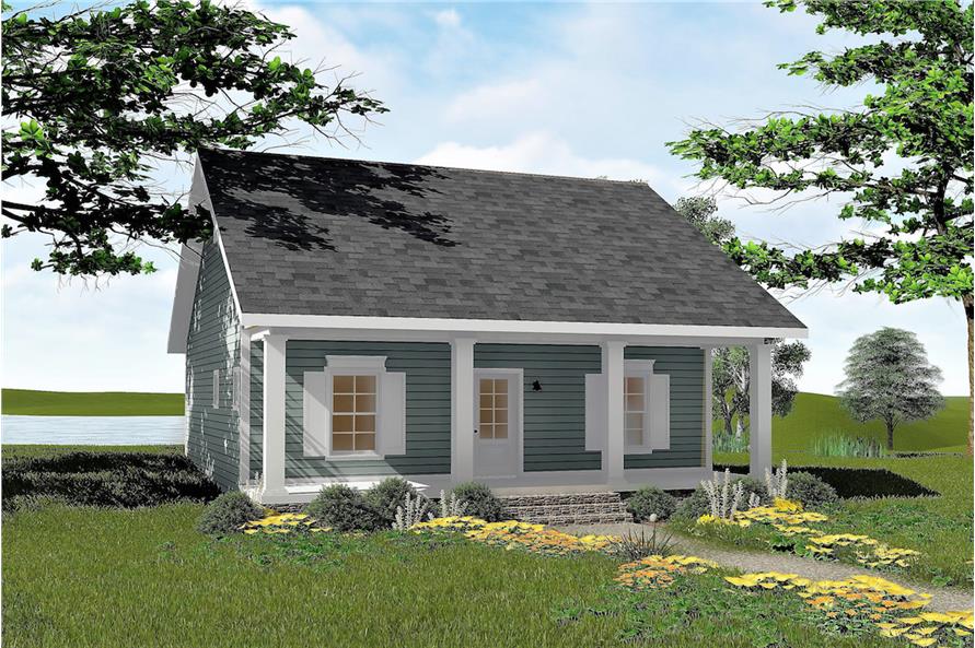 2-Bedroom, 992 Sq Ft Small House - Plans #123-1042 - Main Exterior