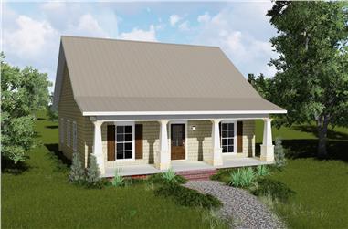 2-Bedroom, 1122 Sq Ft Country Home Plan - 123-1045 - Main Exterior