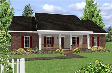 4-Bedroom, 1856 Sq Ft Country House Plan - 123-1048 - Front Exterior