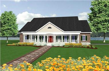 4-Bedroom, 2726 Sq Ft Country Home Plan - 123-1061 - Main Exterior