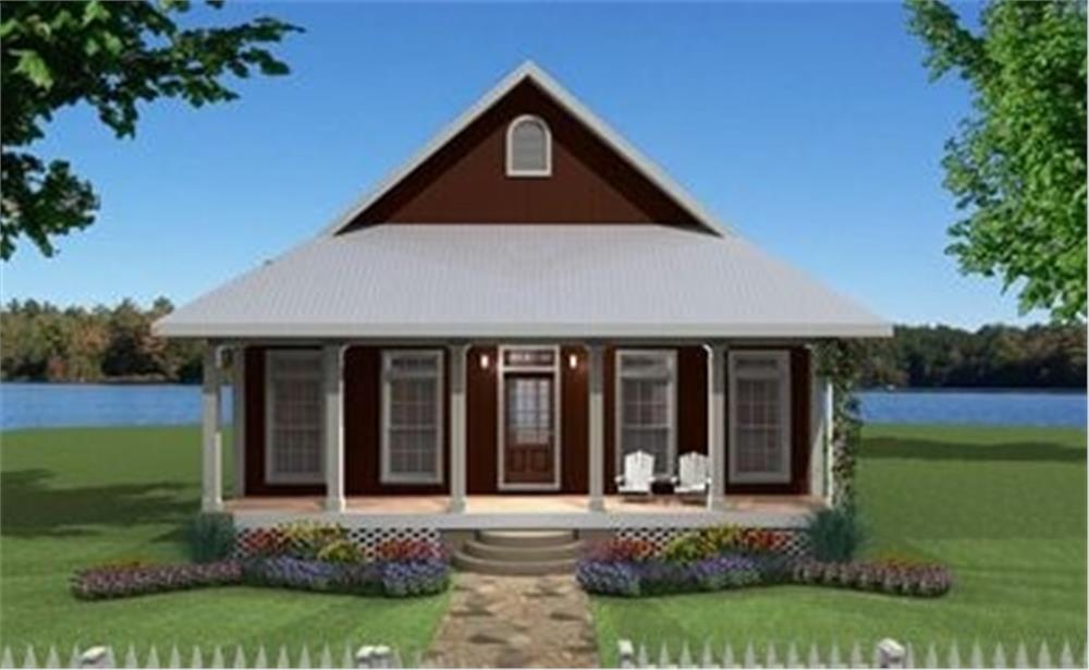 Front elevation of Country home (ThePlanCollection: House Plan #123-1063)