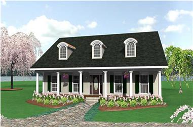3-Bedroom, 2052 Sq Ft Southern Home Plan - 123-1064 - Main Exterior
