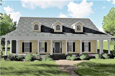 3-Bedroom, 2123 Sq Ft Country House Plan - 123-1072 - Front Exterior
