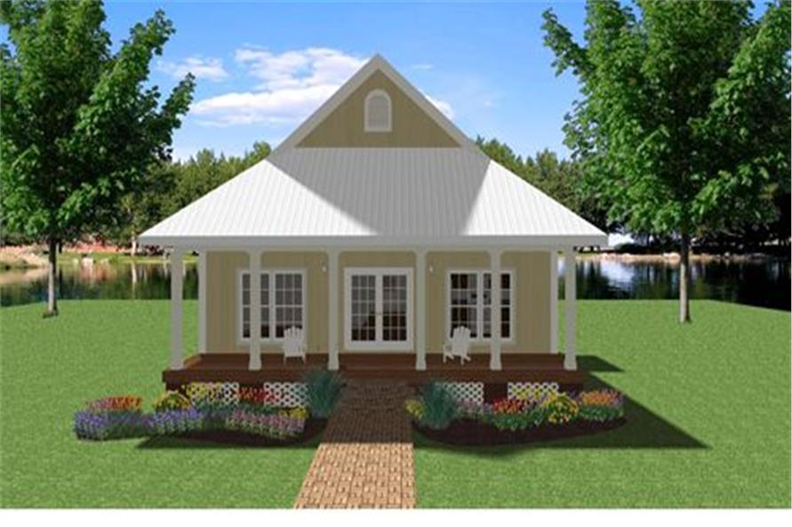 Front elevation of Country home (ThePlanCollection: House Plan #123-1073)