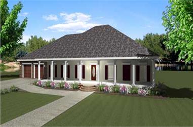 4-Bedroom, 2380 Sq Ft Country Home Plan - 123-1081 - Main Exterior