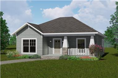 2-Bedroom, 1073 Sq Ft Country Home Plan - 123-1083 - Main Exterior