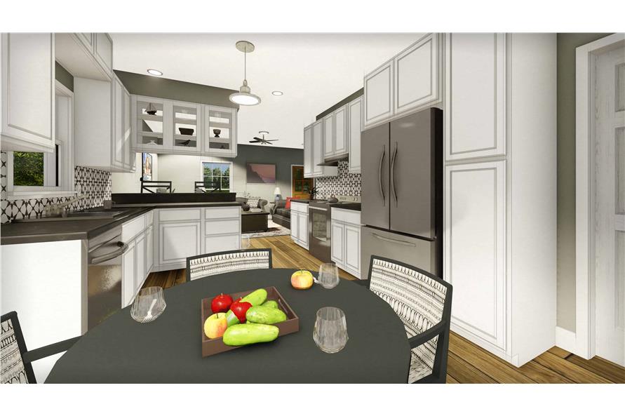 Kitchen of this 3-Bedroom, 1260 Sq Ft Plan - 123-1084
