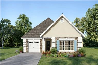 2-Bedroom, 1312 Sq Ft Small House - Plan #123-1090 - Front Exterior