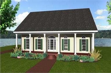 3-Bedroom, 1735 Sq Ft Ranch House Plan - 123-1092 - Front Exterior