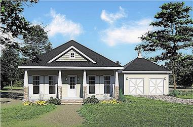 3-Bedroom, 1587 Sq Ft Ranch House Plan - 123-1096 - Front Exterior