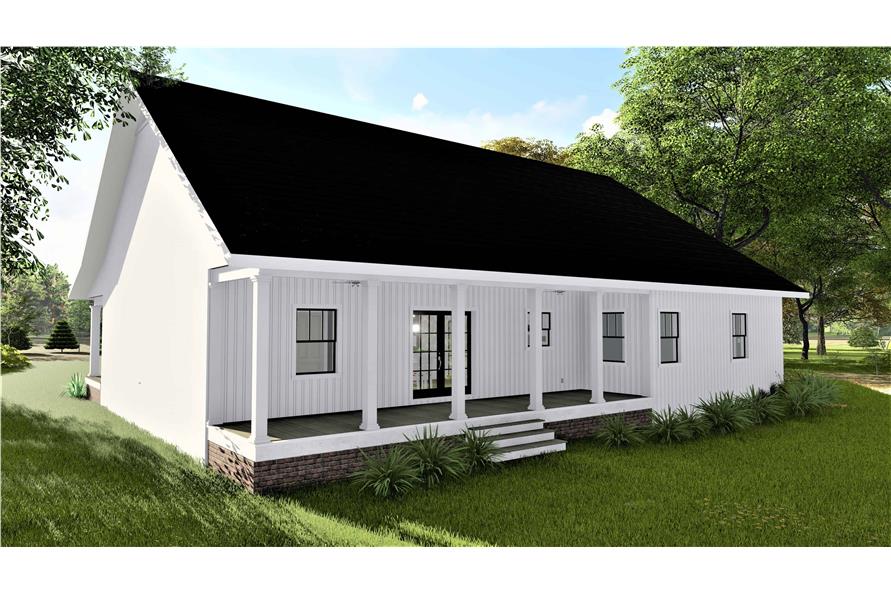 Rear View of this 3-Bedroom,1611 Sq Ft Plan -1611