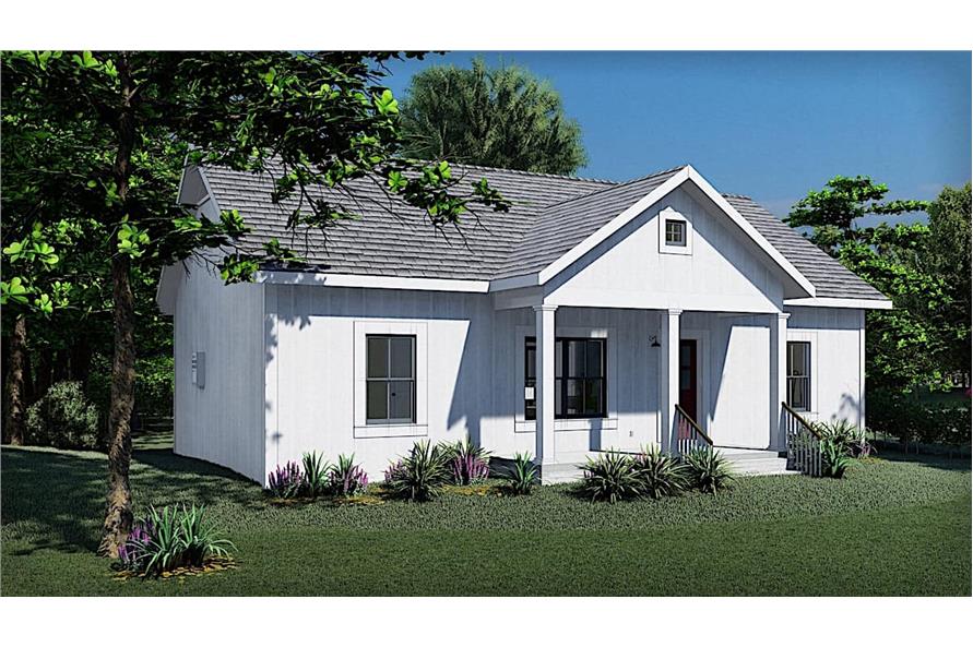 Left Side View of this 3-Bedroom, 1035 Sq Ft Plan - 123-1116