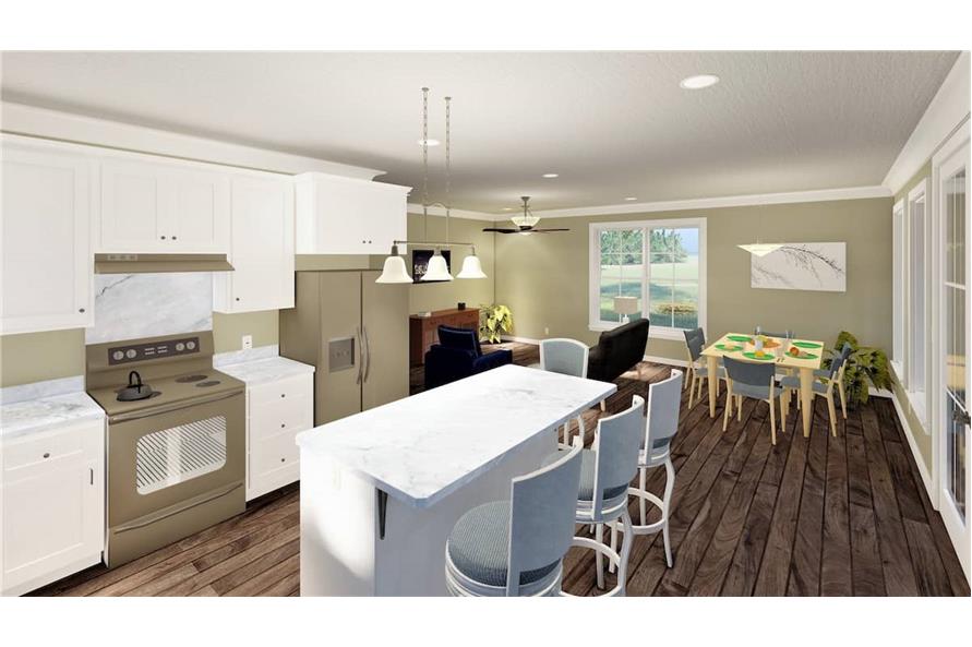 Kitchen of this 2-Bedroom, 1120 Sq Ft Plan - 123-1117