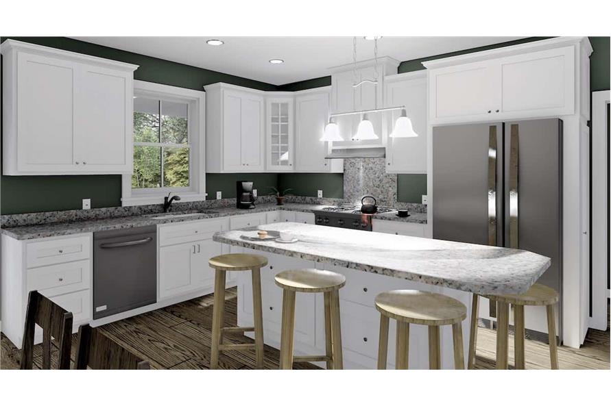 Kitchen of this 3-Bedroom, 1425 Sq Ft Plan - 123-1118
