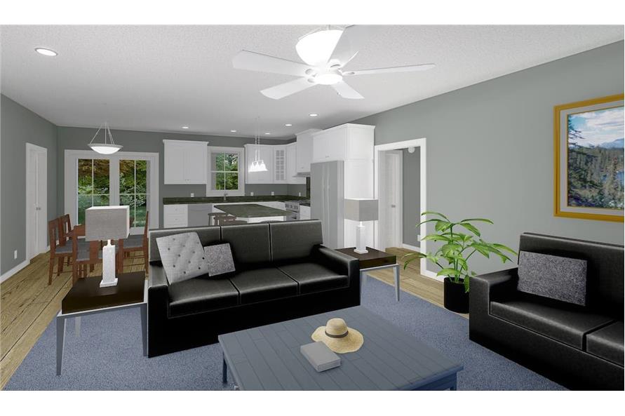 Great Room of this 3-Bedroom, 1425 Sq Ft Plan - 123-1118