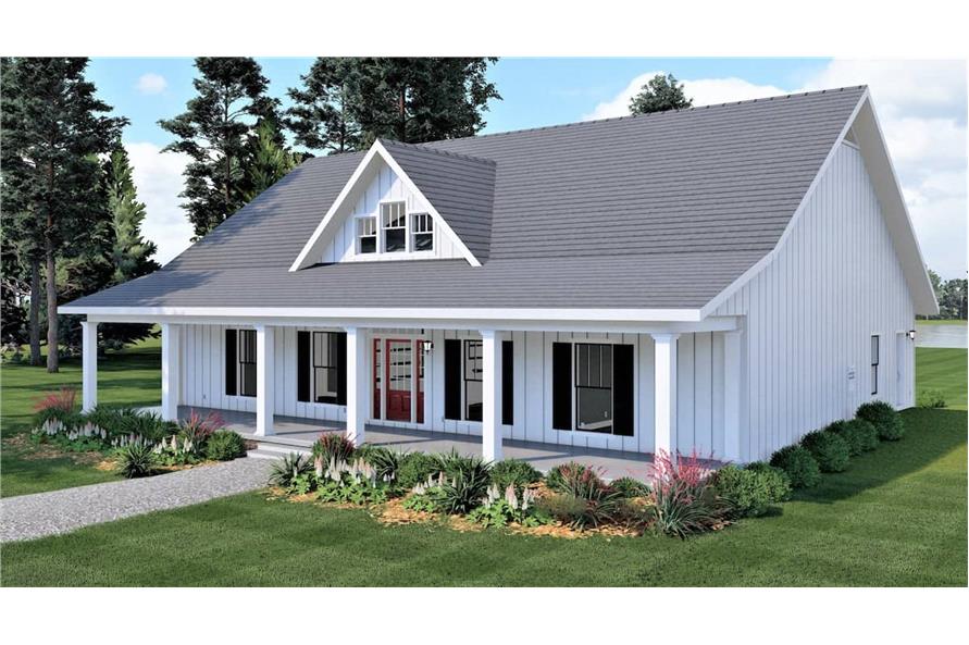 Right Side View of this 4-Bedroom, 2352 Sq Ft Plan - 123-1124