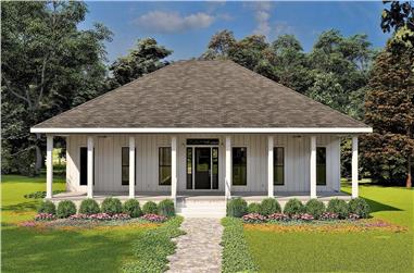 3-Bedroom, 1860 Sq Ft Country House Plan - 123-1129 - Front Exterior