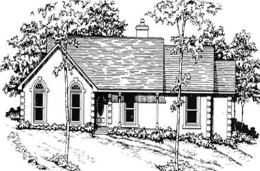 3-Bedroom, 1541 Sq Ft Ranch Home Plan - 124-1001 - Main Exterior