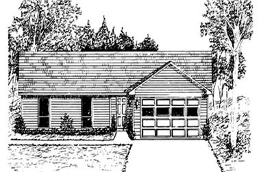 3-Bedroom, 1694 Sq Ft Ranch Home Plan - 124-1004 - Main Exterior