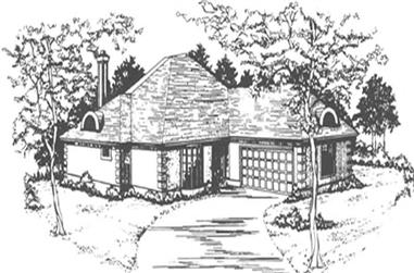 3-Bedroom, 2157 Sq Ft French House Plan - 124-1009 - Front Exterior