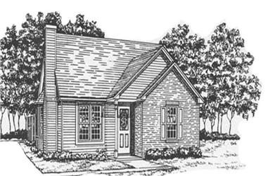 2-Bedroom, 988 Sq Ft Bungalow House Plan - 124-1036 - Front Exterior