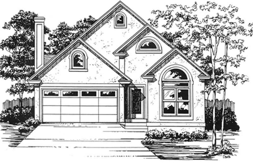 Bungalow home (ThePlanCollection: Plan #124-1041)