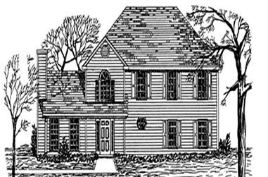 3-Bedroom, 1806 Sq Ft Colonial Home Plan - 124-1045 - Main Exterior