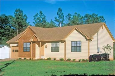 3-Bedroom, 1141 Sq Ft Ranch House Plan - 124-1061 - Front Exterior