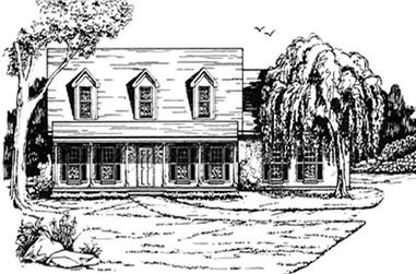 3-Bedroom, 1715 Sq Ft Country Home Plan - 124-1071 - Main Exterior