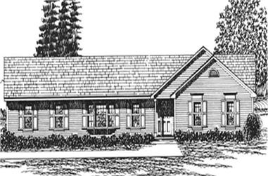 3-Bedroom, 1690 Sq Ft Ranch Home Plan - 124-1087 - Main Exterior