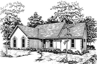 3-Bedroom, 1499 Sq Ft Ranch Home Plan - 124-1109 - Main Exterior
