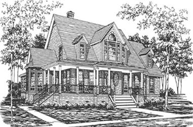 4-Bedroom, 3100 Sq Ft Country House Plan - 124-1111 - Front Exterior