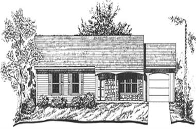 3-Bedroom, 1175 Sq Ft Ranch House Plan - 124-1113 - Front Exterior