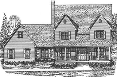 3-Bedroom, 2715 Sq Ft Farmhouse House Plan - 124-1127 - Front Exterior