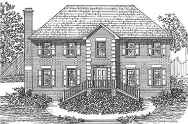 3-Bedroom, 2483 Sq Ft Colonial House Plan - 124-1131 - Front Exterior