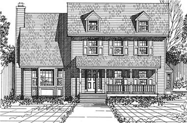 3-Bedroom, 2235 Sq Ft Colonial House Plan - 124-1132 - Front Exterior