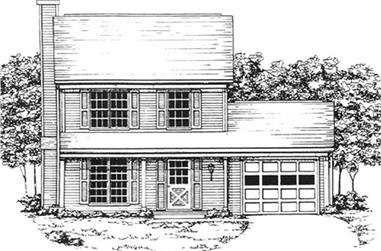 2-Bedroom, 1212 Sq Ft Country House Plan - 124-1146 - Front Exterior