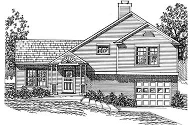 3-Bedroom, 1336 Sq Ft Country Home Plan - 124-1148 - Main Exterior