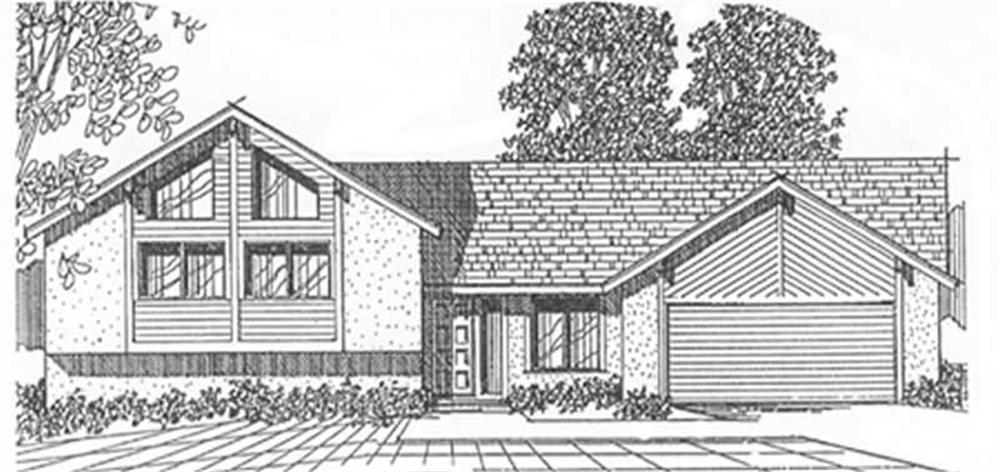 Ranch home (ThePlanCollection: Plan #124-1152)