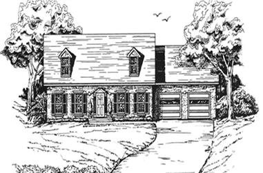 3-Bedroom, 1715 Sq Ft Country Home Plan - 124-1154 - Main Exterior