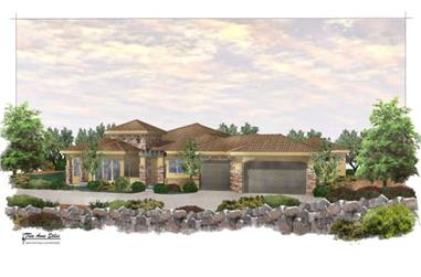 4-Bedroom, 3443 Sq Ft California Style Home Plan - 125-1025 - Main Exterior
