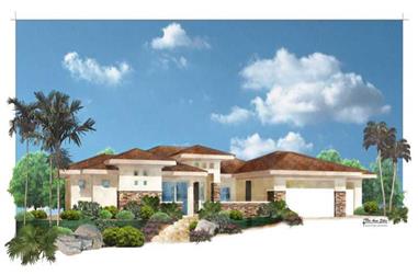 5-Bedroom, 3667 Sq Ft Contemporary Home Plan - 125-1033 - Main Exterior