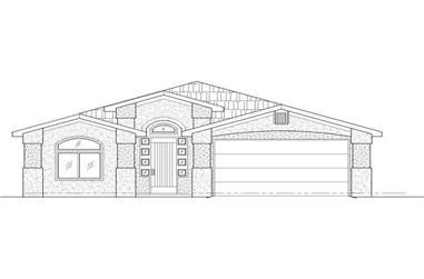 3-Bedroom, 1417 Sq Ft Small House Plans - 125-1207 - Front Exterior
