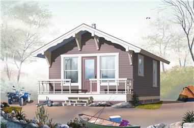1-Bedroom, 384 Sq Ft Small House - Plan #126-1021 - Front Exterior