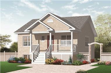 2-Bedroom, 870 Sq Ft Country Home Plan - 126-1058 - Main Exterior