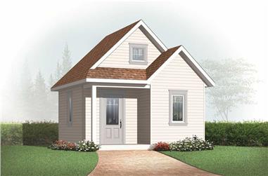 352 Sq Ft Shed Plan - 126-1078 - Front Exterior