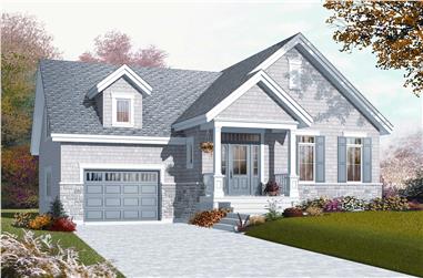 2-Bedroom, 1126 Sq Ft Country Home Plan - 126-1080 - Main Exterior